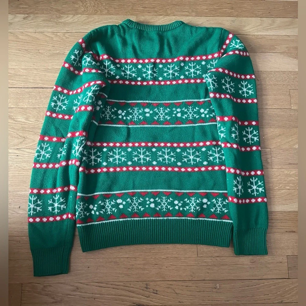 ✨ Grinch Ugly Christmas Sweater Green Knit Holiday Santa Festive‎ ✨